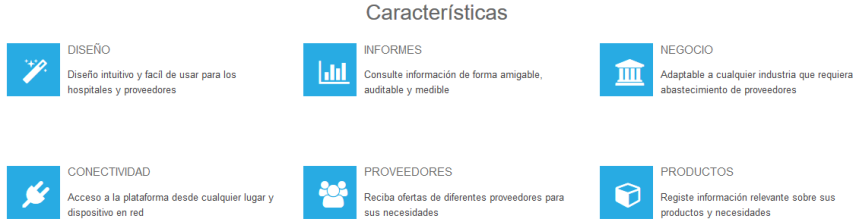 Características de compras hospitalarias